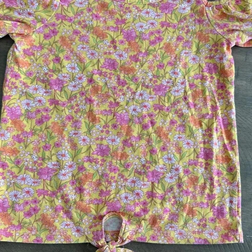 Children's Place Girls Size Medium 7/8 Blouse Lot of 2 Floral Tie front